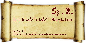 Szijgyártó Magdolna névjegykártya